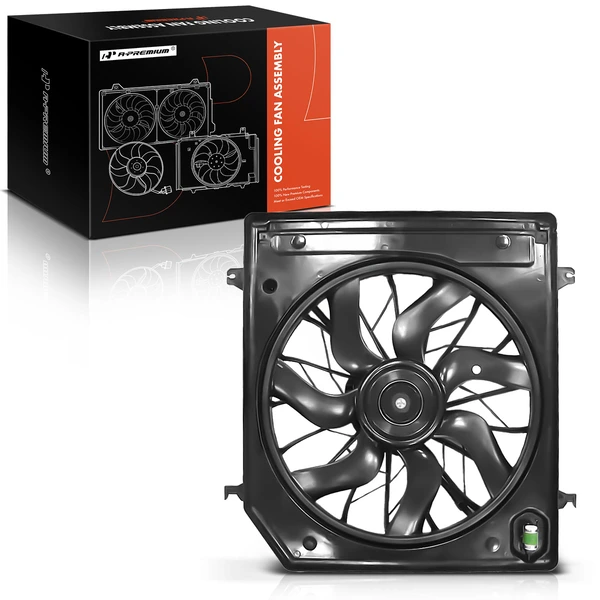 Single Radiator Cooling Fan Assembly with Shroud for Kia Sorento 2007-2009