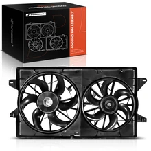 Dual Radiator Cooling Fan Assembly with Shroud for 1999-2003 Ford Windstar