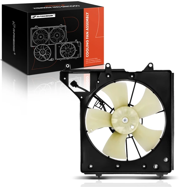 Left Single Radiator Cooling Fan Assembly with Shroud for Acura RL 2005-2012