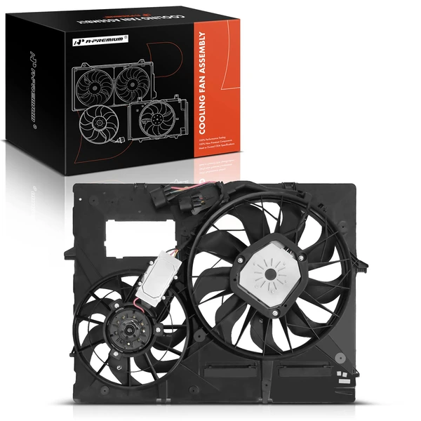 Dual Radiator Cooling Fan Assembly with Controller for Porsche Cayenne