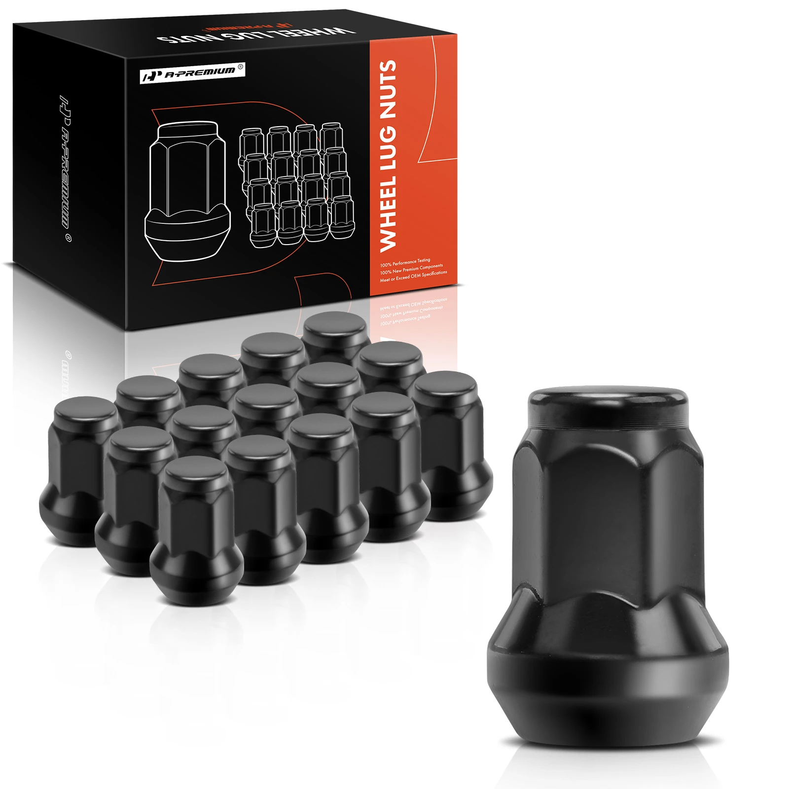 The A-premium 16 Pcs Front & Rear 3/8-24 Wheel Lug Nut for Polaris Ranger 700 RZR XP 900 RZR Image 