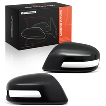 Front Mirror Cover Cap Plastic Smooth Black for 2013 Honda Civic