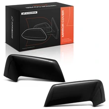 Front Mirror Cover Cap Smooth Black for 2007-2017 Ford Expedition