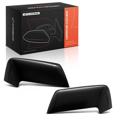 Front Mirror Cover Cap Smooth Black for 2007-2017 Ford Expedition