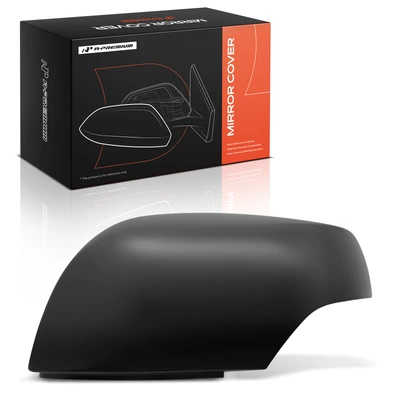 Driver Mirror Cover Cap Smooth Black