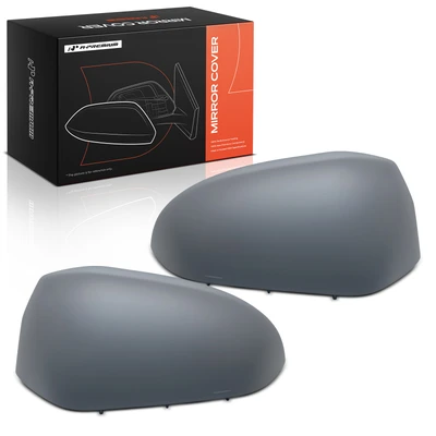 Front Mirror Cover Cap Set Smooth Black