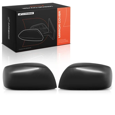Front Mirror Cover Cap Smooth Black