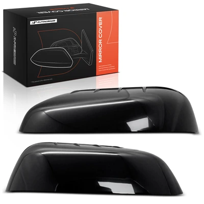 Front Mirror Cover Cap Smooth Black