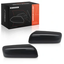 Front Mirror Cover Cap Set Smooth Black for 2009-2014 Ford F-150