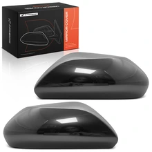 Front Mirror Cover Cap Smooth Black for 2019-2022 Toyota Avalon