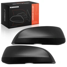 Front Mirror Cover Cap Set Textured Black for 2019-2024 Toyota RAV4