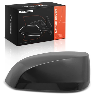 Driver Mirror Cover Cap Smooth Black