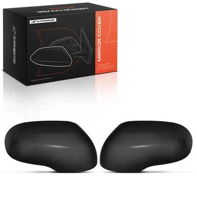 Front Mirror Cover Cap Smooth Black