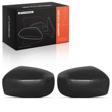 Front Mirror Cover Cap Set Textured Black for 2014-2015 Mitsubishi Mirage