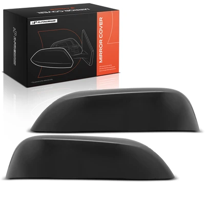 Front Mirror Cover Cap Smooth Black for 2016-2019 Ford Explorer