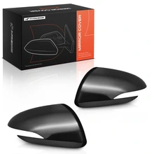 Front Mirror Cover Cap Smooth Black for 2017-2020 Hyundai Elantra