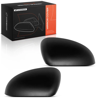 Front Mirror Cover Cap Set Textured Black