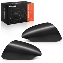 2 Pcs Mirror Cover Caps Smooth Black for 2017-2020 Hyundai Elantra
