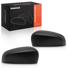 Front Mirror Cover Cap Set Textured Black for 2014-2021 Jeep Cherokee
