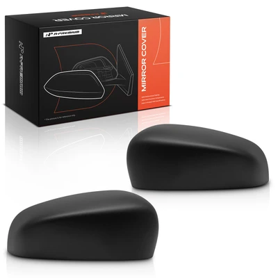 Front Mirror Cover Cap Set Textured Black