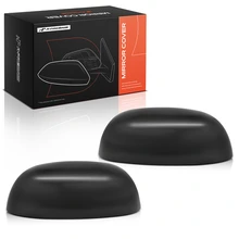 Front Vew Mirror Cover Cap Set Gloss Black for 2014-2019 Kia Soul