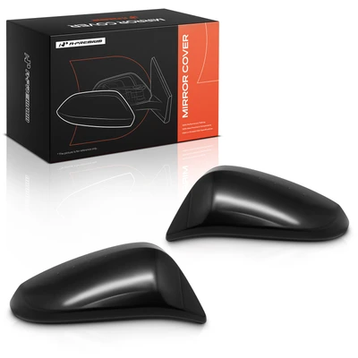 Front Mirror Cover Cap Plastic Smooth Black