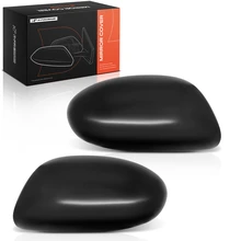 Front Mirror Cover Cap Smooth Black for 2010-2013 Mazda 3