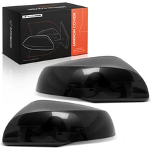 Front Mirror Cover Cap Smooth Black for 2016-2023 Toyota Tacoma