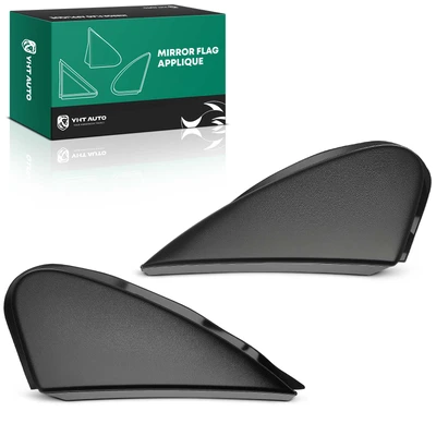 2 Pcs Front Fender Mirror Corner Molding Pillar Trims