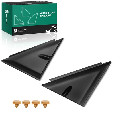 2 Pcs Front Driver & Passenger Mirror Exterior Corner Moldings