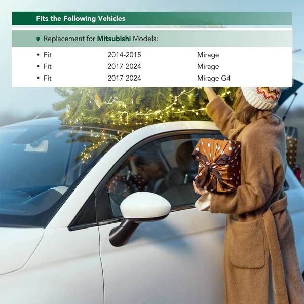 Front Passenger Mirror Corner Triangle Fender for Mitsubishi Mirage Mirage G4