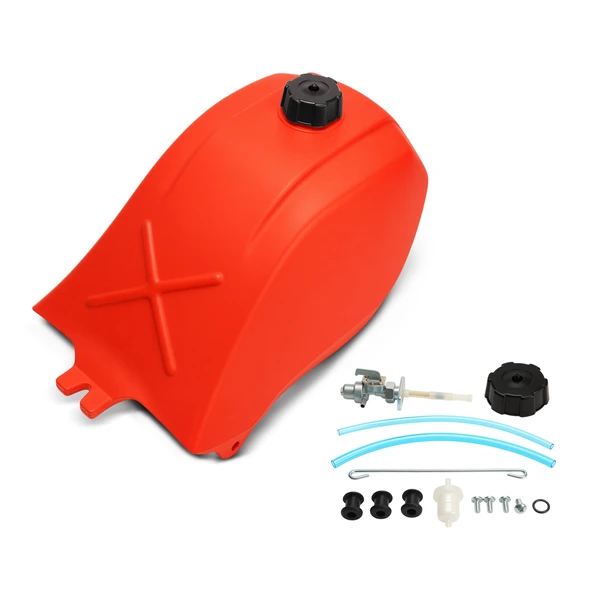 Red Fuel Tank with Cap & Fuel Petcock for Honda Big Red 250 ATC250ES 1985-1987