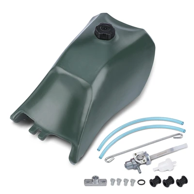 Green Fuel Tank with Cap & Fuel Petcock