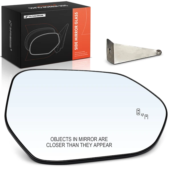 Passenger Power Mirror Glass with Power Adjust for Toyota Camry 18-24