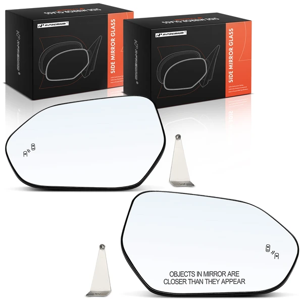 2 Pcs Mirror Glass with Heated & Blind Spot Detection for Toyota Camry 2018-2024 Corolla
