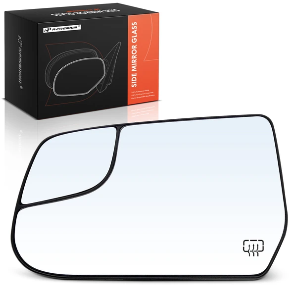 Driver Mirror Glass with Power Adjust for Chevy Equinox 10-17 GMC Terrain