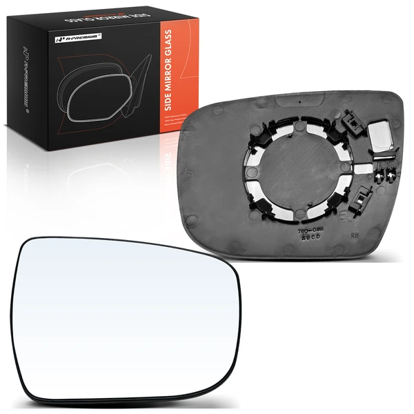 Passenger Mirror Glass with Manual Glass Adjust for 2015-2024 Nissan Murano