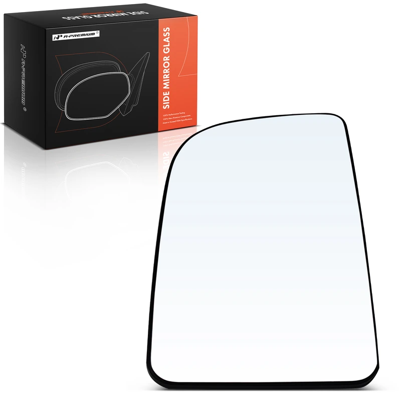 Driver Upper Mirror Glass with Power Adjust for Mercedes-Benz Freightliner