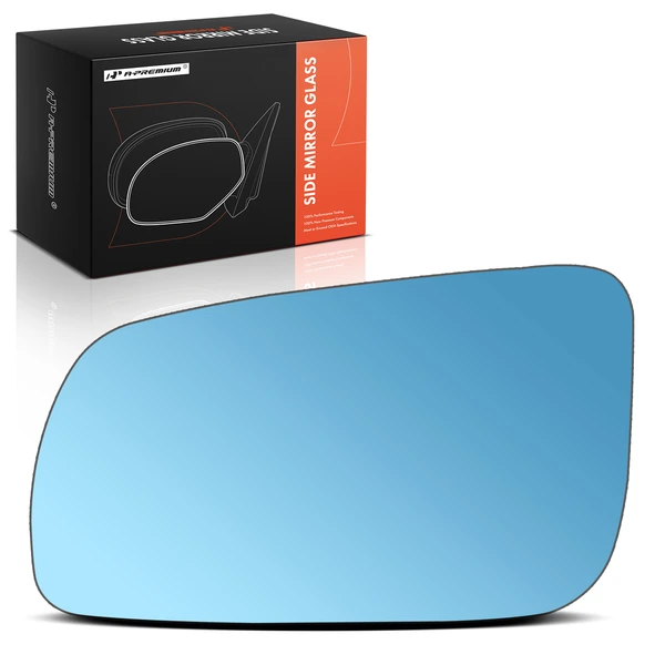 Driver Blue Mirror Glass with Heated & Power Adjust for 1999-2002 Volkswagen Cabrio