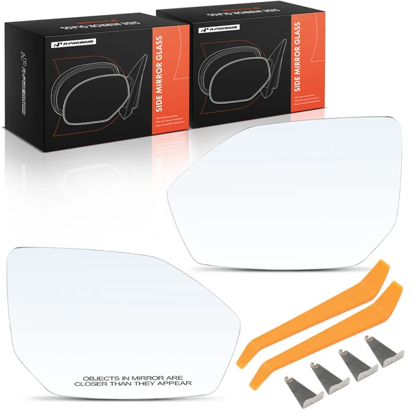 2 Pcs Front Power Mirror Glass with Heated for Hyundai Palisade 2020-2024 SUV