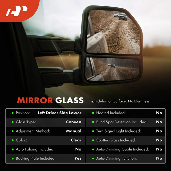A-Premium APMGS173 Mirror Glass Driver Lower