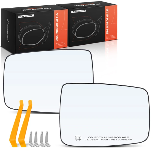 2 Pcs Driver & Passenger Mirror Glass with Power Mirror Adjust for 2010 Dodge Ram 1500