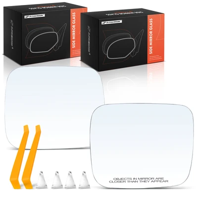 2 Pcs Driver & Passenger Mirror Glass with Power Adjust