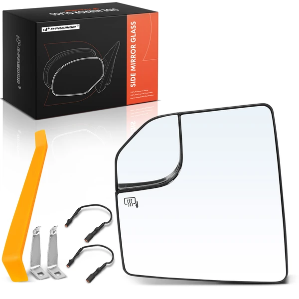 Front Driver Mirror Glass with Heated for Ford	 F-150 2015-2018 Pickup