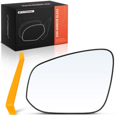 Front Driver Mirror Glass with Manual Adjust & Heated