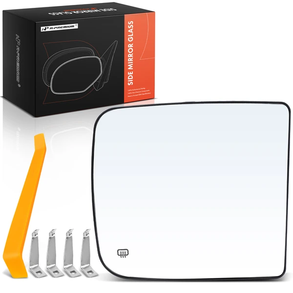 Passenger Upper Mirror Glass with Power Adjust for 2010 Dodge Ram 1500