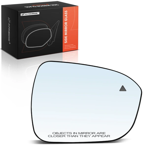 Front Passenger Mirror Glass with Heated & Blind Spot for 2021-2023 Nissan Rogue