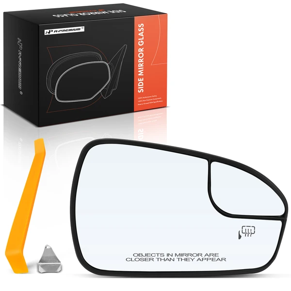 Passenger Mirror Glass with Power Mirror Adjust for Ford Fusion 2013-2020