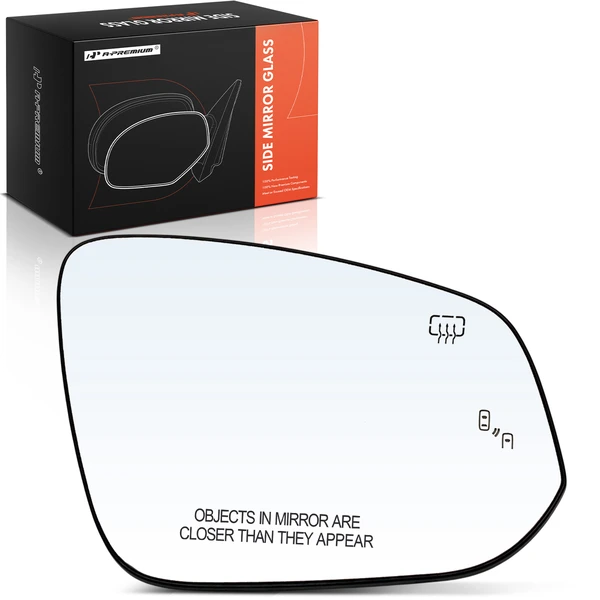 Front Passenger Mirror Glass with Heated & Blind Spot for Toyota Sienna 21-23