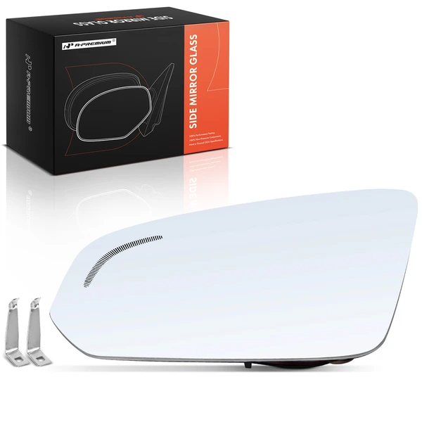 Driver Mirror Glass with Power Adjust for 2017-2022 Volvo S90